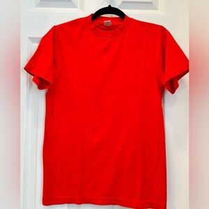 SPORTY and RICH Classic Orange XS Tee-Shirt Has sm pin hole on sleeve Good Cond